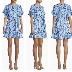 Lilly Pulitzer Darlah Stretch Faux Wrap Ruffle Dress You're the Zest (D9)